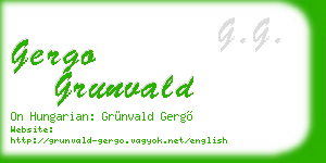 gergo grunvald business card