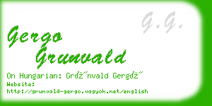 gergo grunvald business card